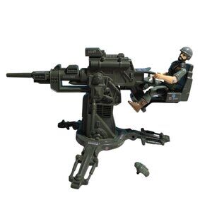 RARE Collectible F.L.A.K. Gi Joe Cannon with Breaker, Communications officer